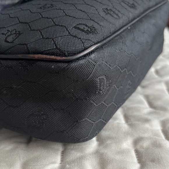 Dior Vintage Black Crossbody Bag with Gold Accents - Picture 4 of 16